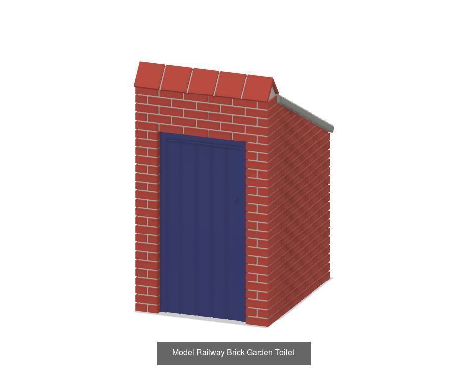 Model Railway House and Garden Items 3D Model Collection_14