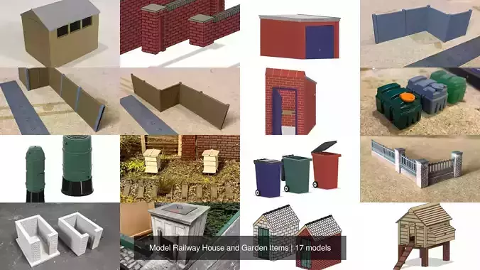 Model Railway House and Garden Items