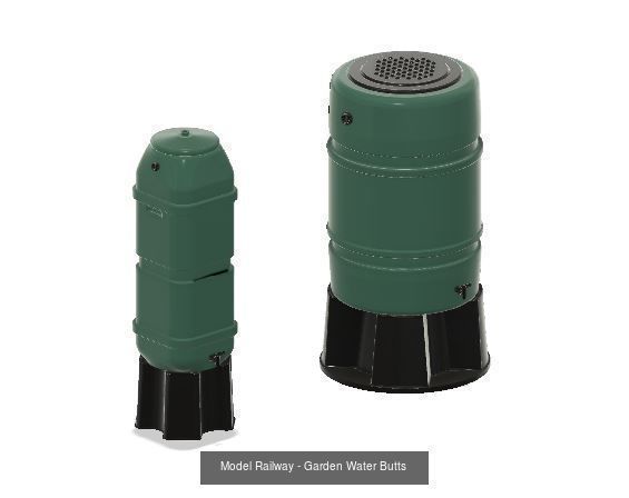 Model Railway House and Garden Items 3D Model Collection_12