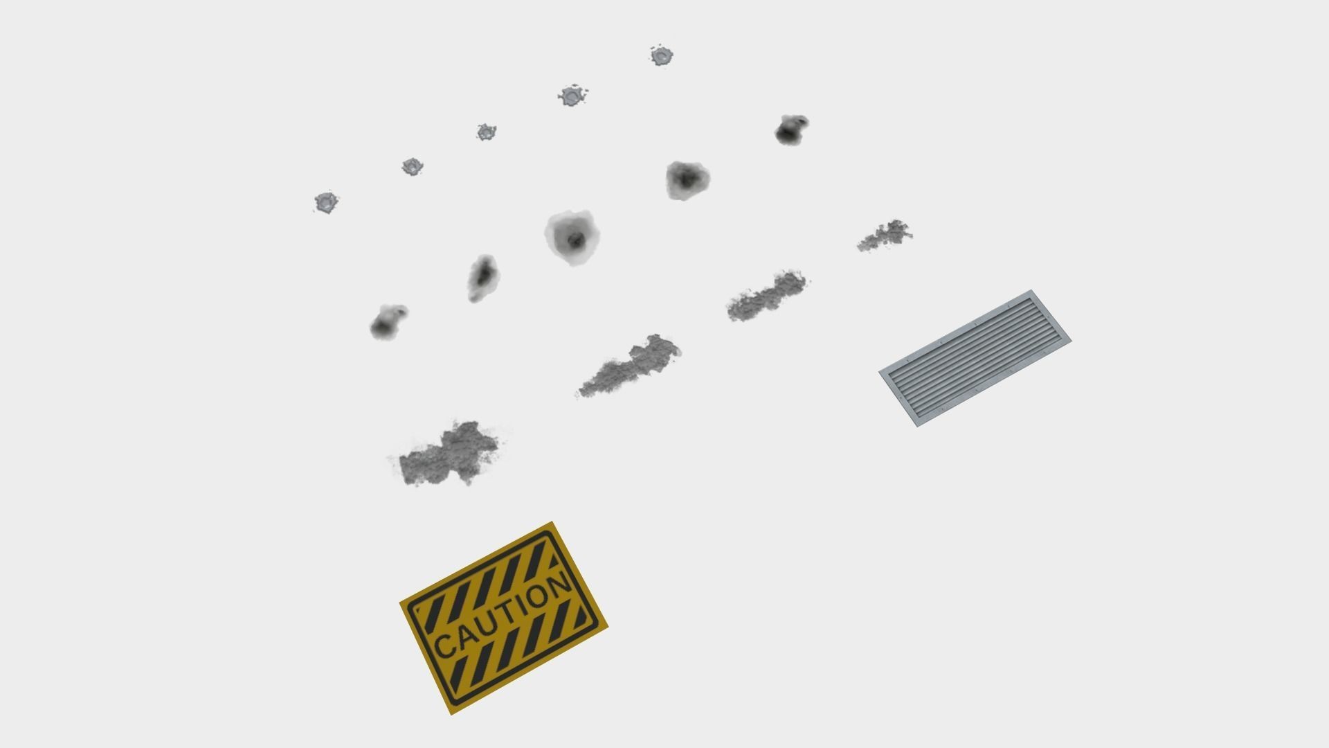 Lowpoly FPS Modular Map Kit Low-poly 3D model_5