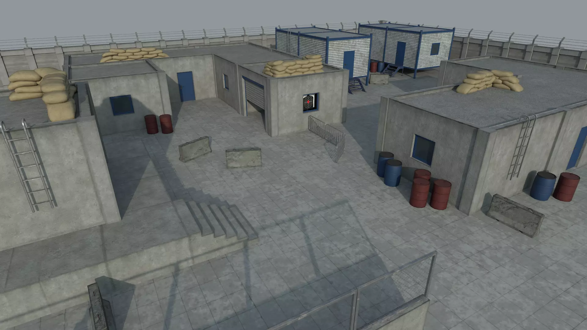 Lowpoly FPS Modular Map Kit Low-poly 3D model_0