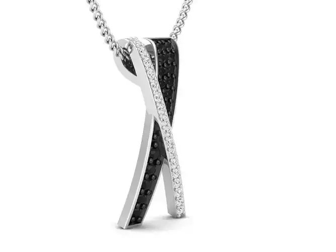 X Diamond pendant for woman