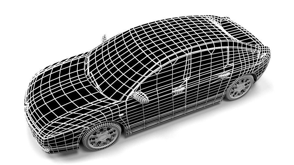 CITROEN C6  LOWPOLY Low-poly 3D model_4