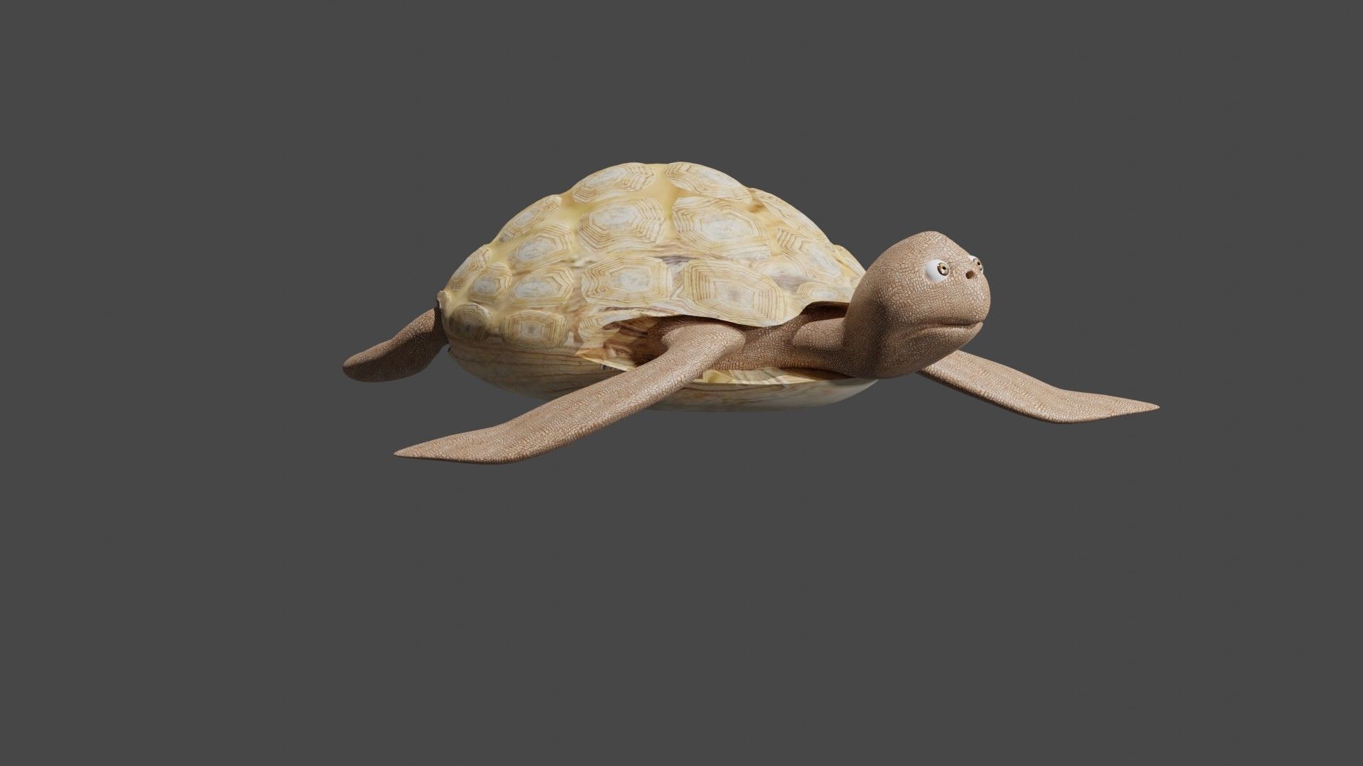 Turtle figurine Free low-poly 3D model_2
