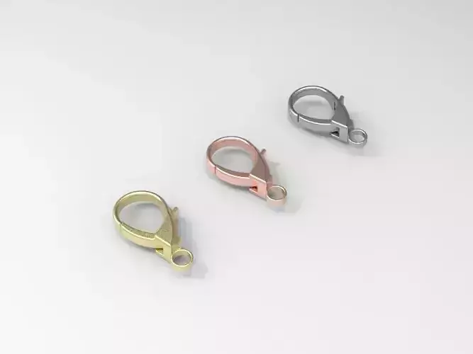 Lock chain bracelet wristband 3D print model lobster clasp 3D print model