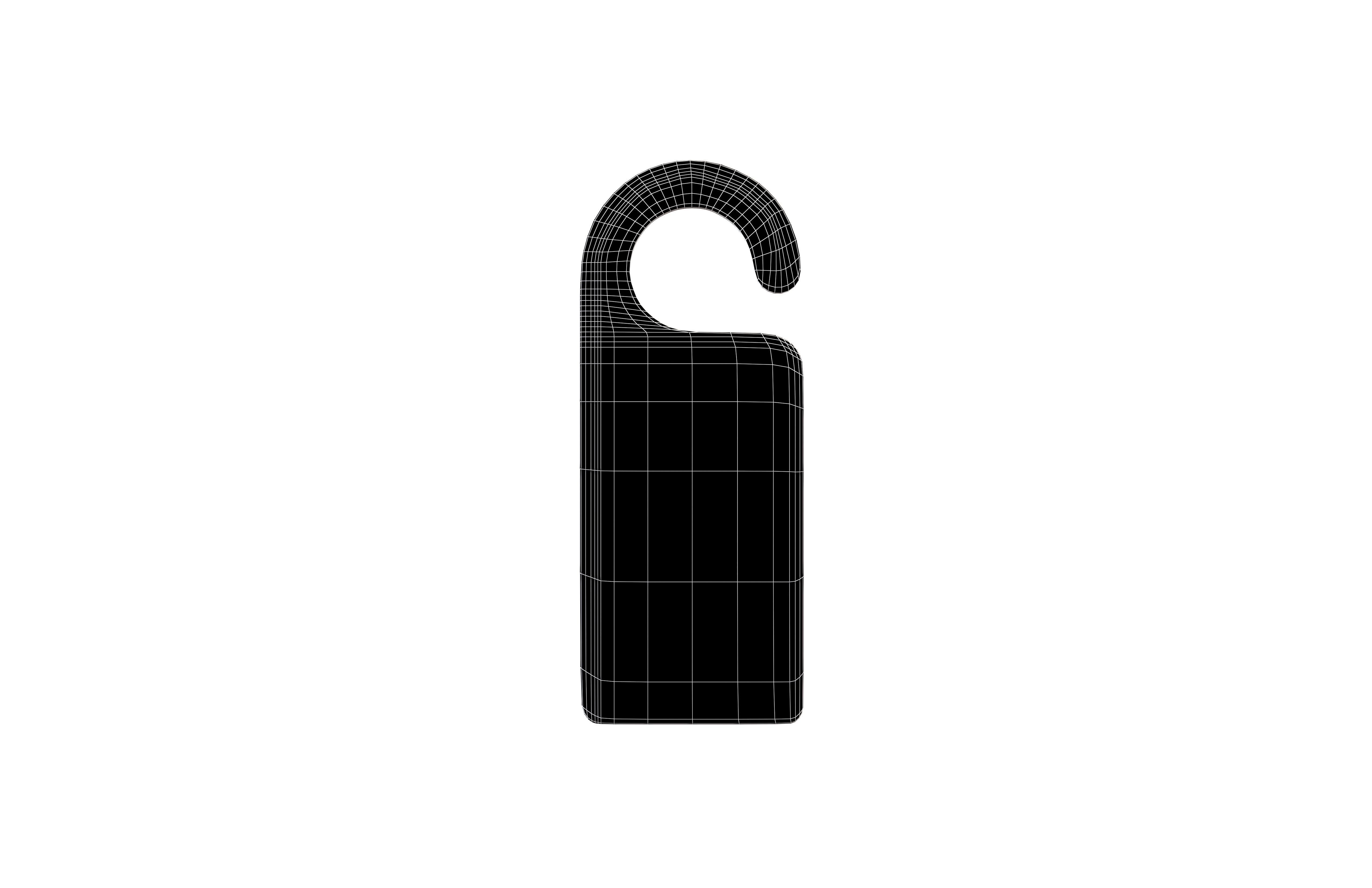 Door Handle Hanger v1 002 Low-poly 3D model_6