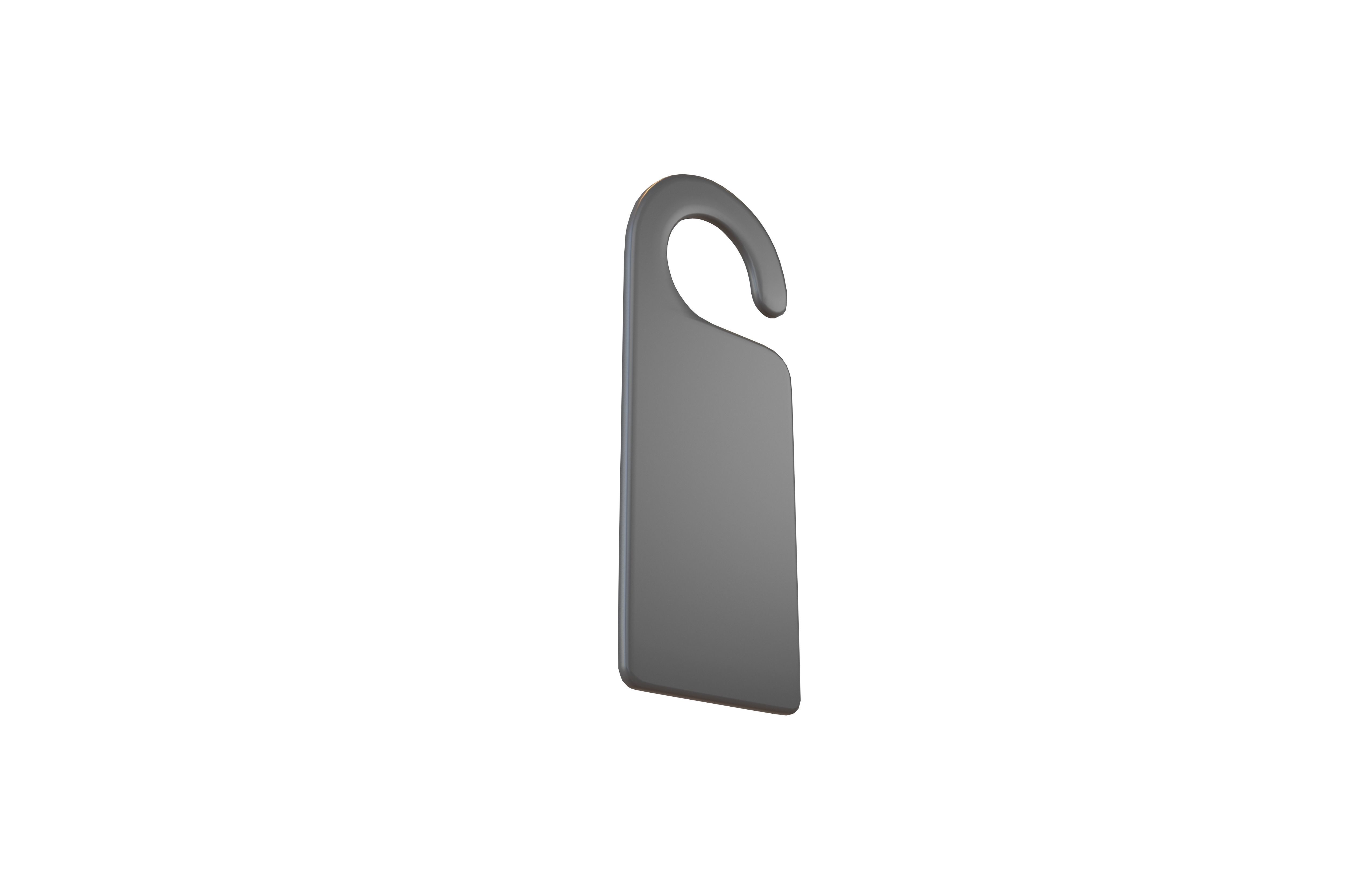 Door Handle Hanger v1 002 Low-poly 3D model_3