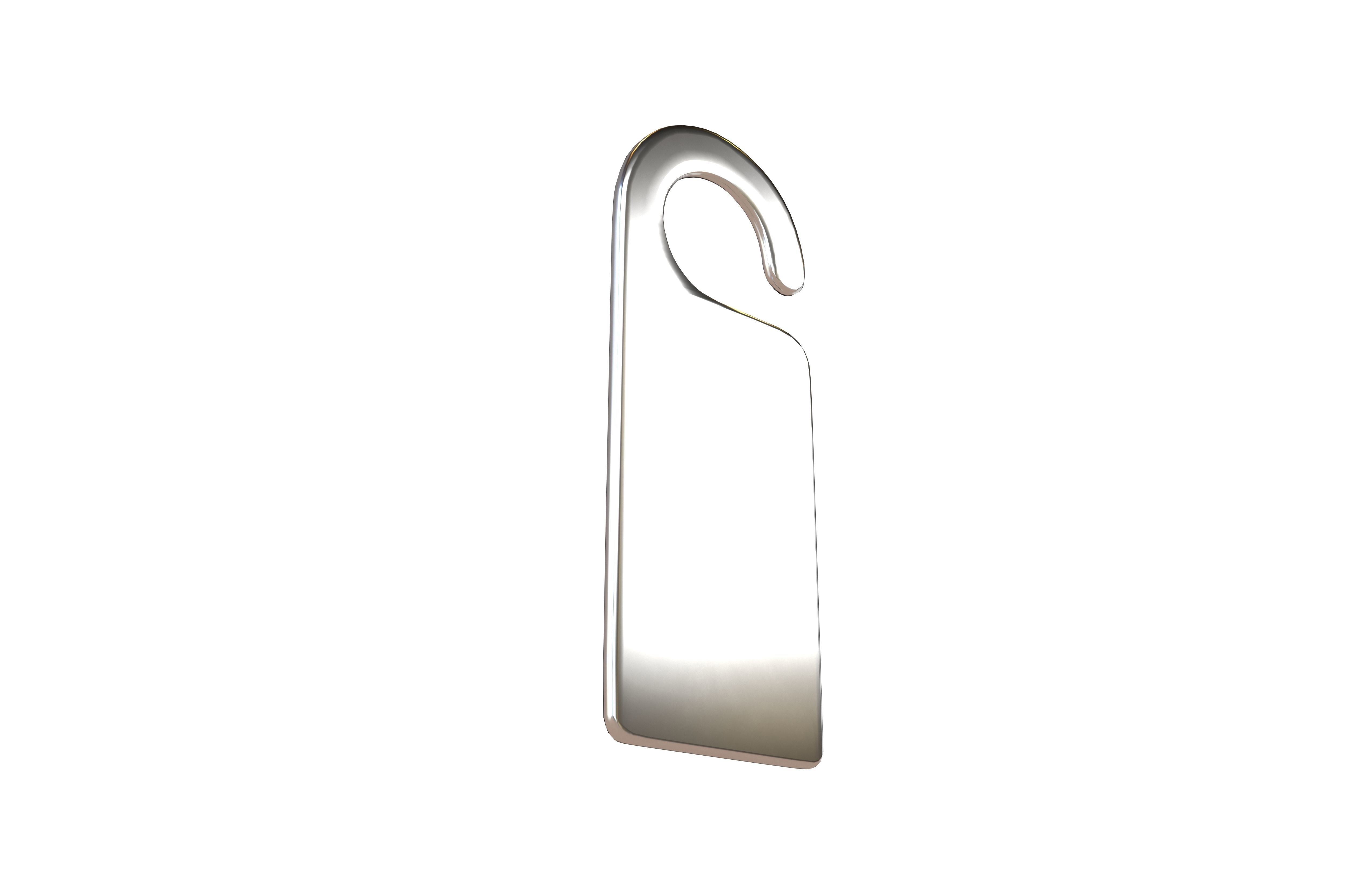 Door Handle Hanger v1 003 Low-poly 3D model_3