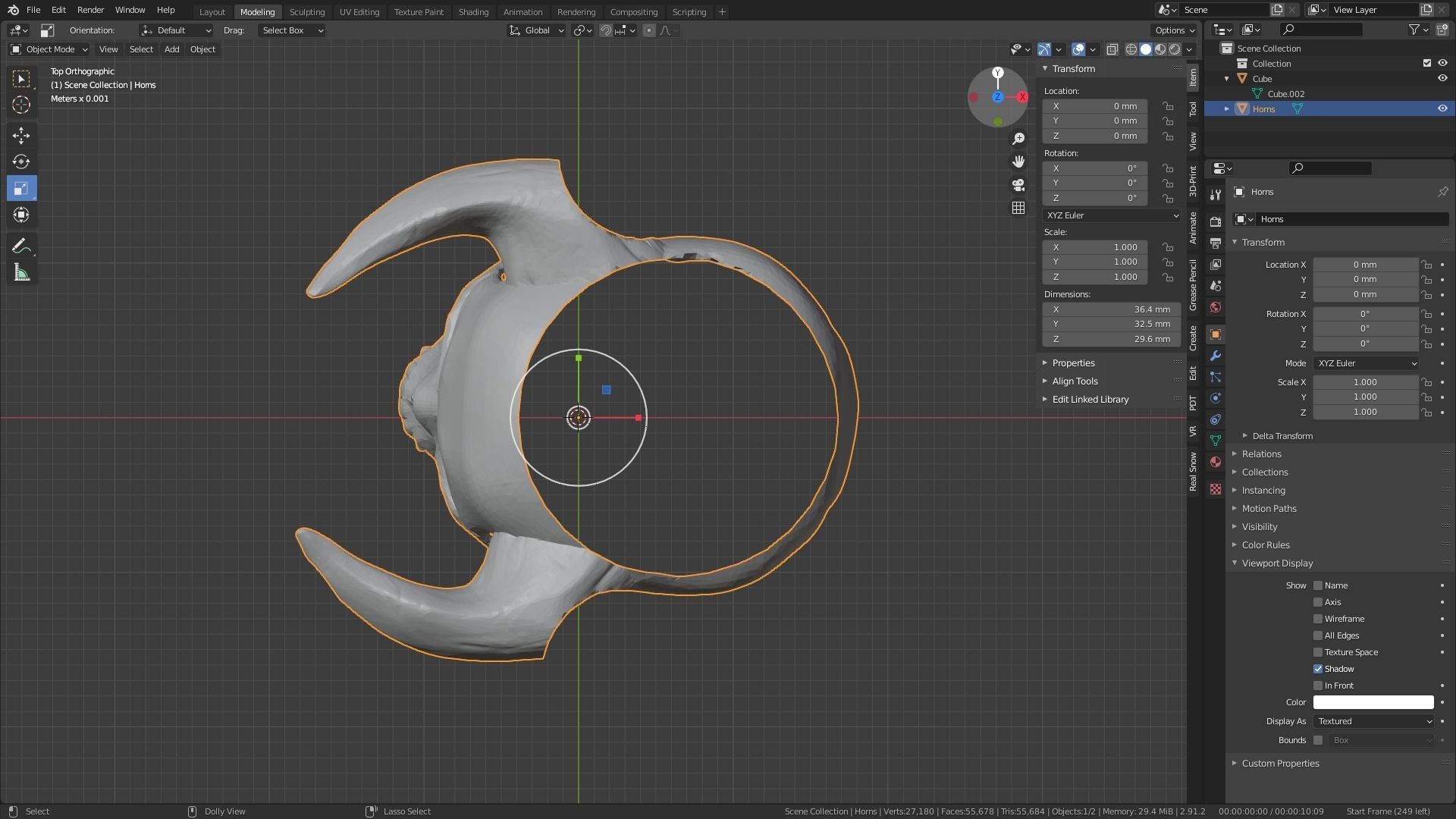 Horned Skull Ring 3D print model_2