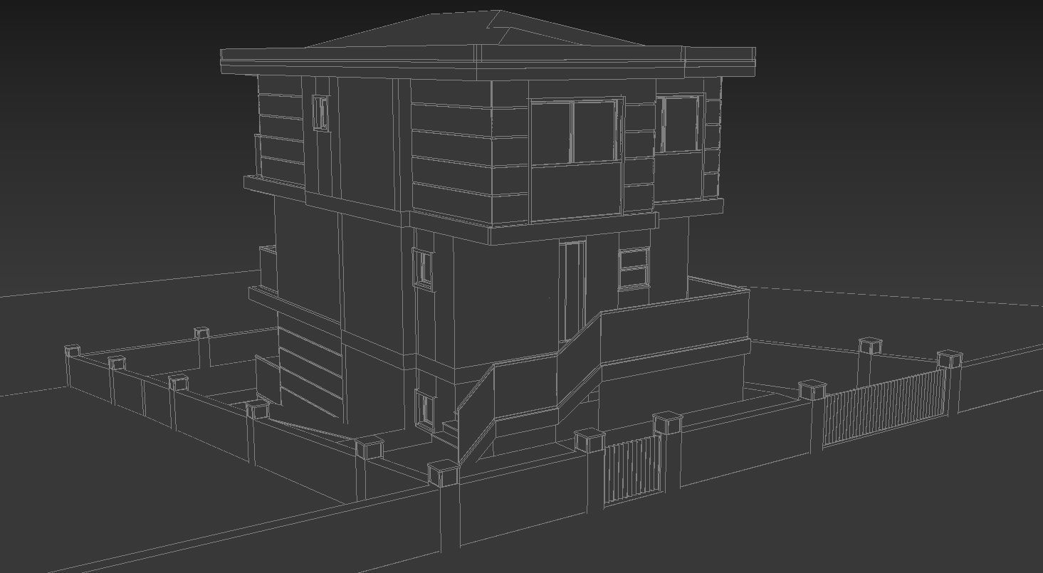 Modern Summer House 3D model_9