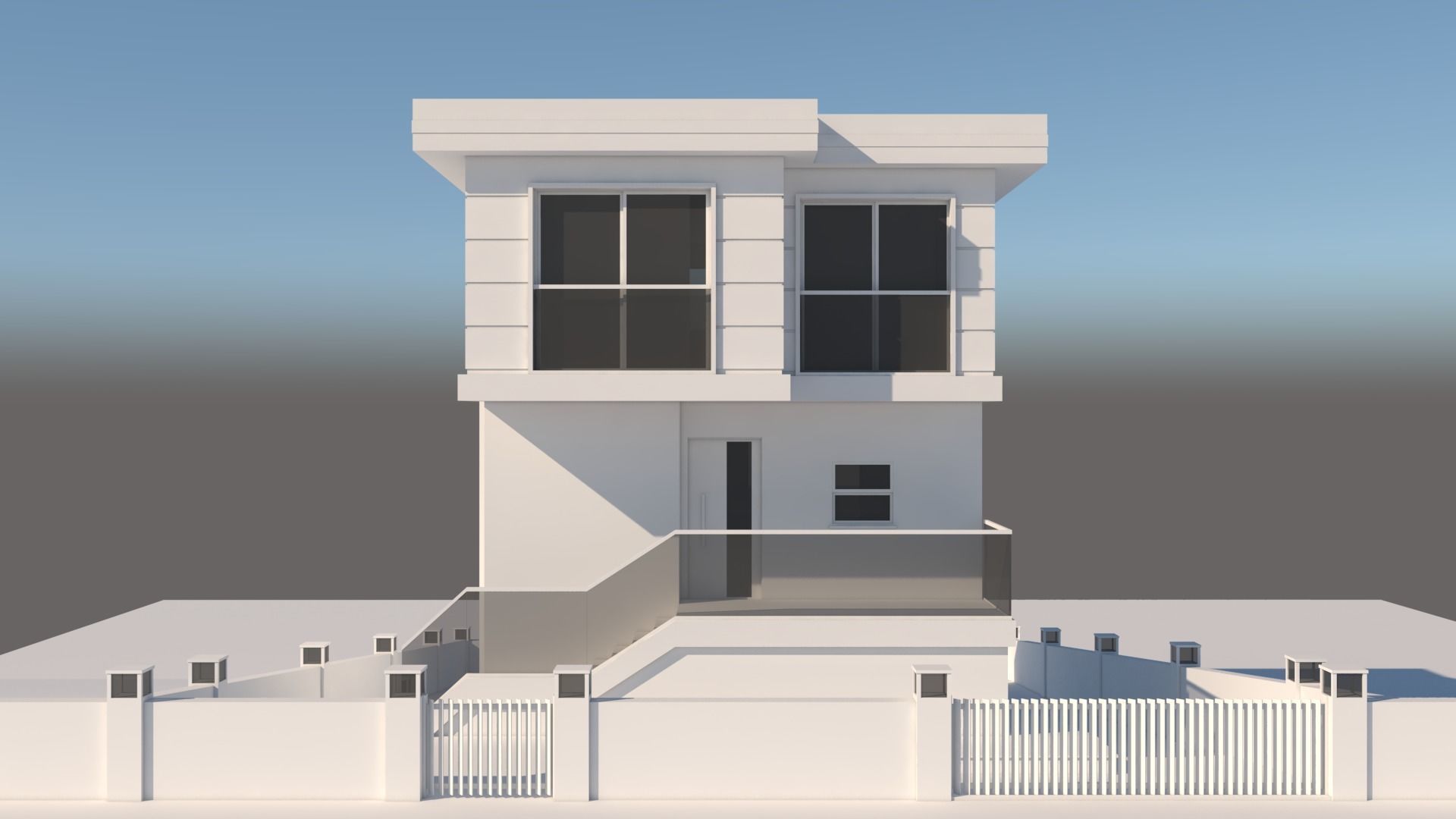 Modern Summer House 3D model_1