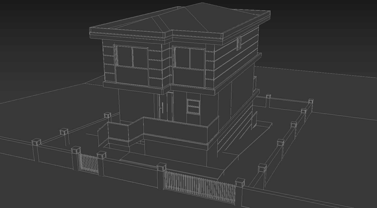 Modern Summer House 3D model_10