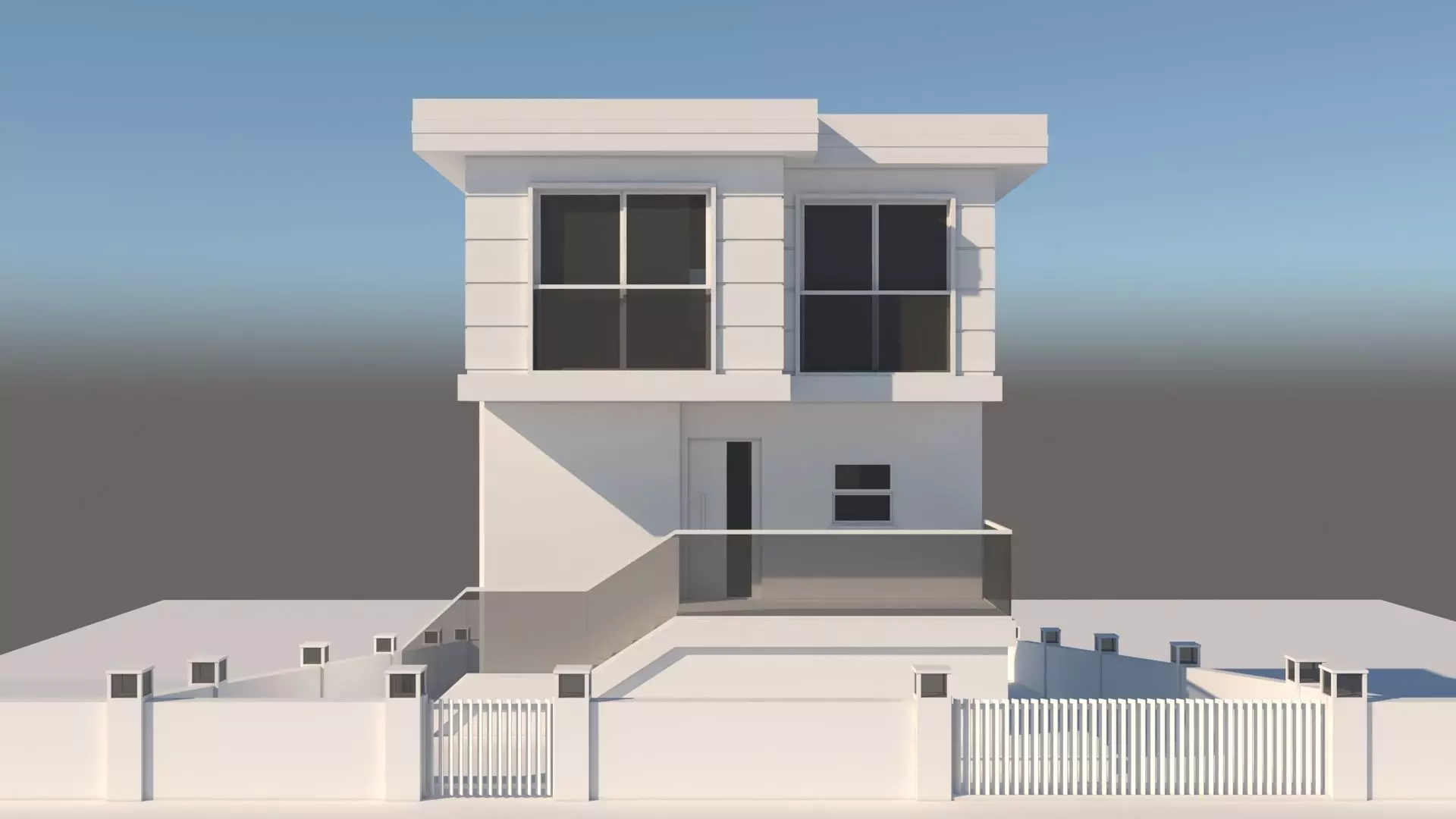 Modern Summer House 3D model_0