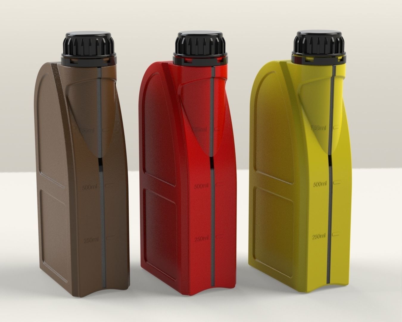 Plastic Bottle Oil Car Engine 1L 3D print model_3