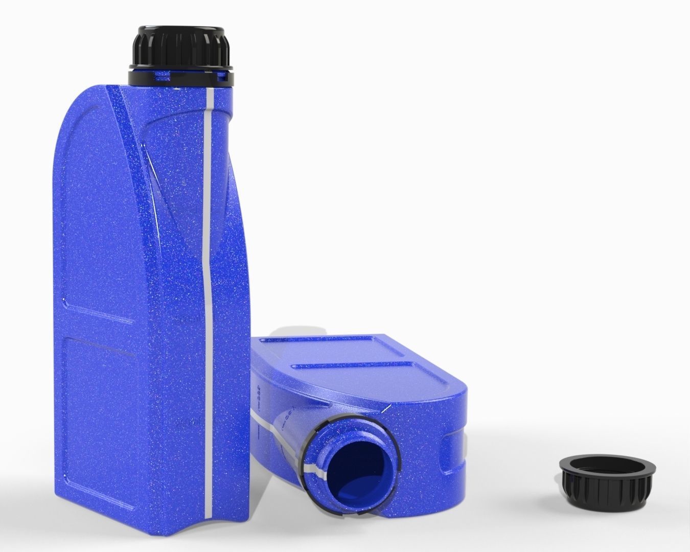 Plastic Bottle Oil Car Engine 1L 3D print model_7