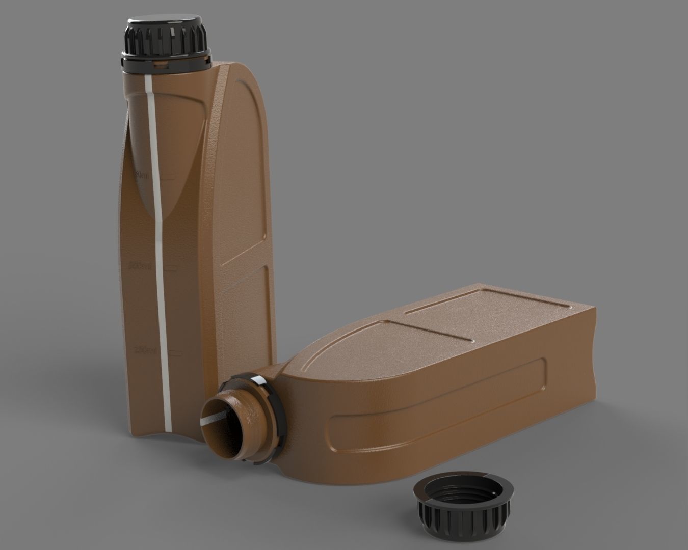 Plastic Bottle Oil Car Engine 1L 3D print model_4