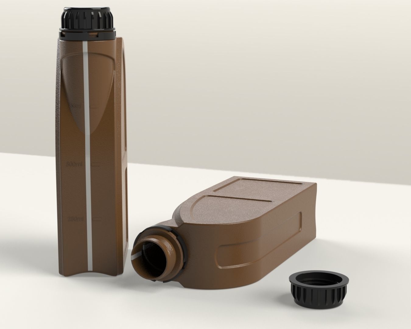 Plastic Bottle Oil Car Engine 1L 3D print model_16