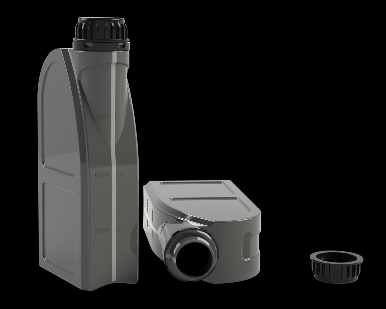 Plastic Bottle Oil Car Engine 1L 3D print model_18