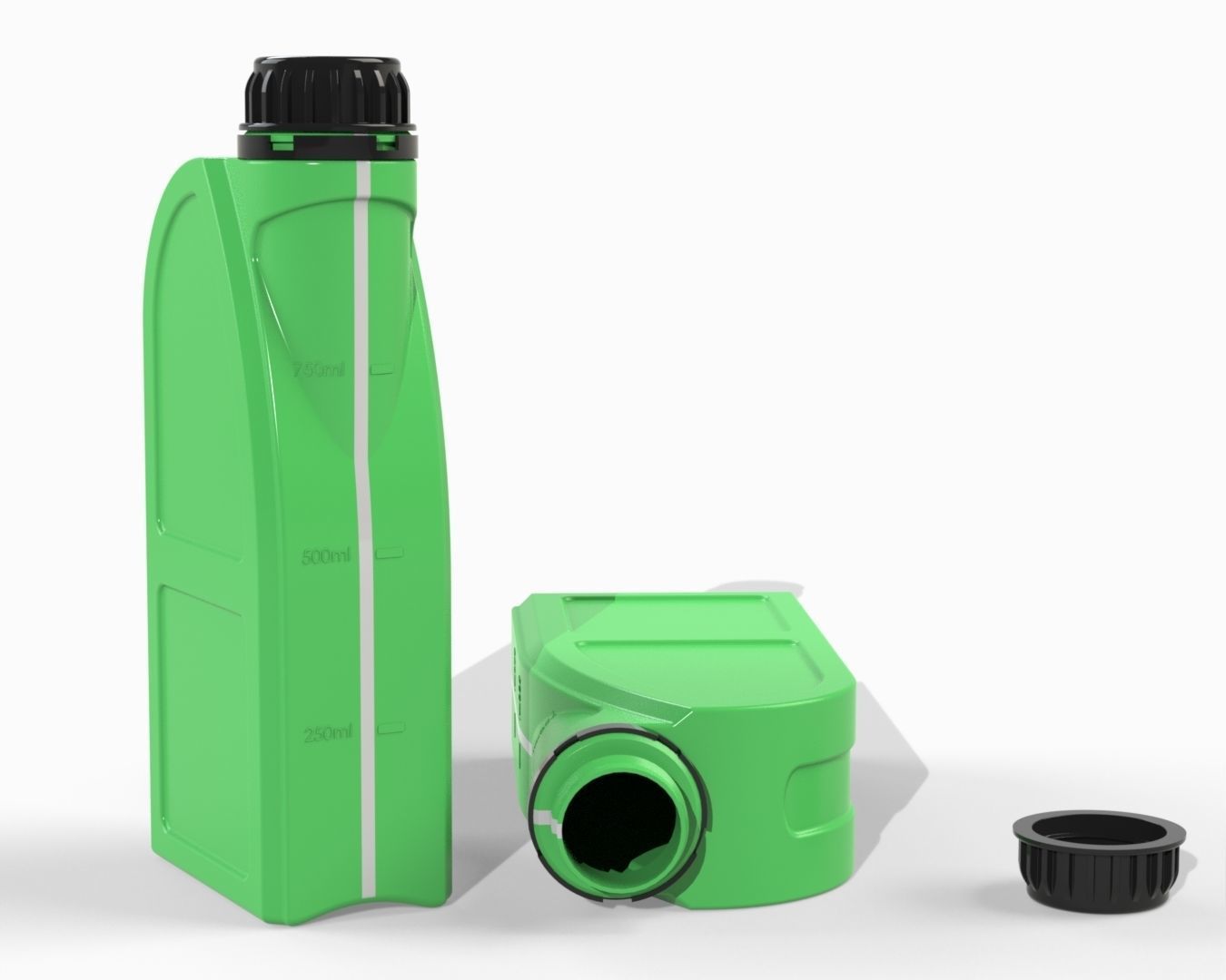 Plastic Bottle Oil Car Engine 1L 3D print model_5