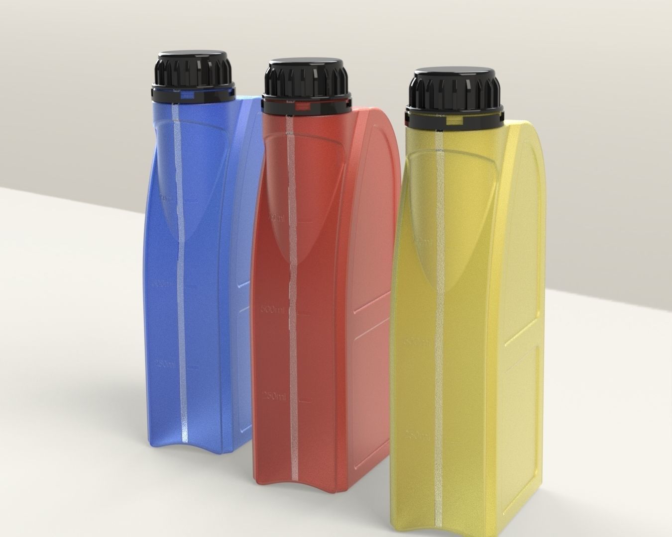 Plastic Bottle Oil Car Engine 1L 3D print model_1