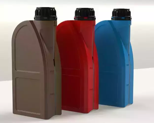 Plastic Bottle Oil Car Engine 1L 3D print model