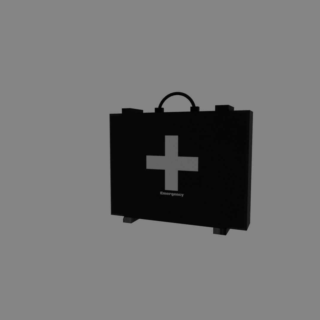 First aid kit Free low-poly 3D model_1