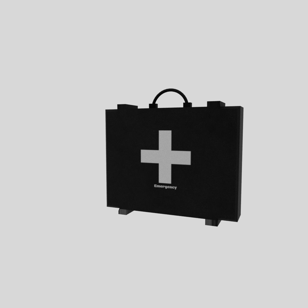 First aid kit Free low-poly 3D model_2
