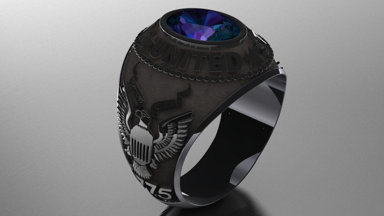 us army ring 3D print model_8