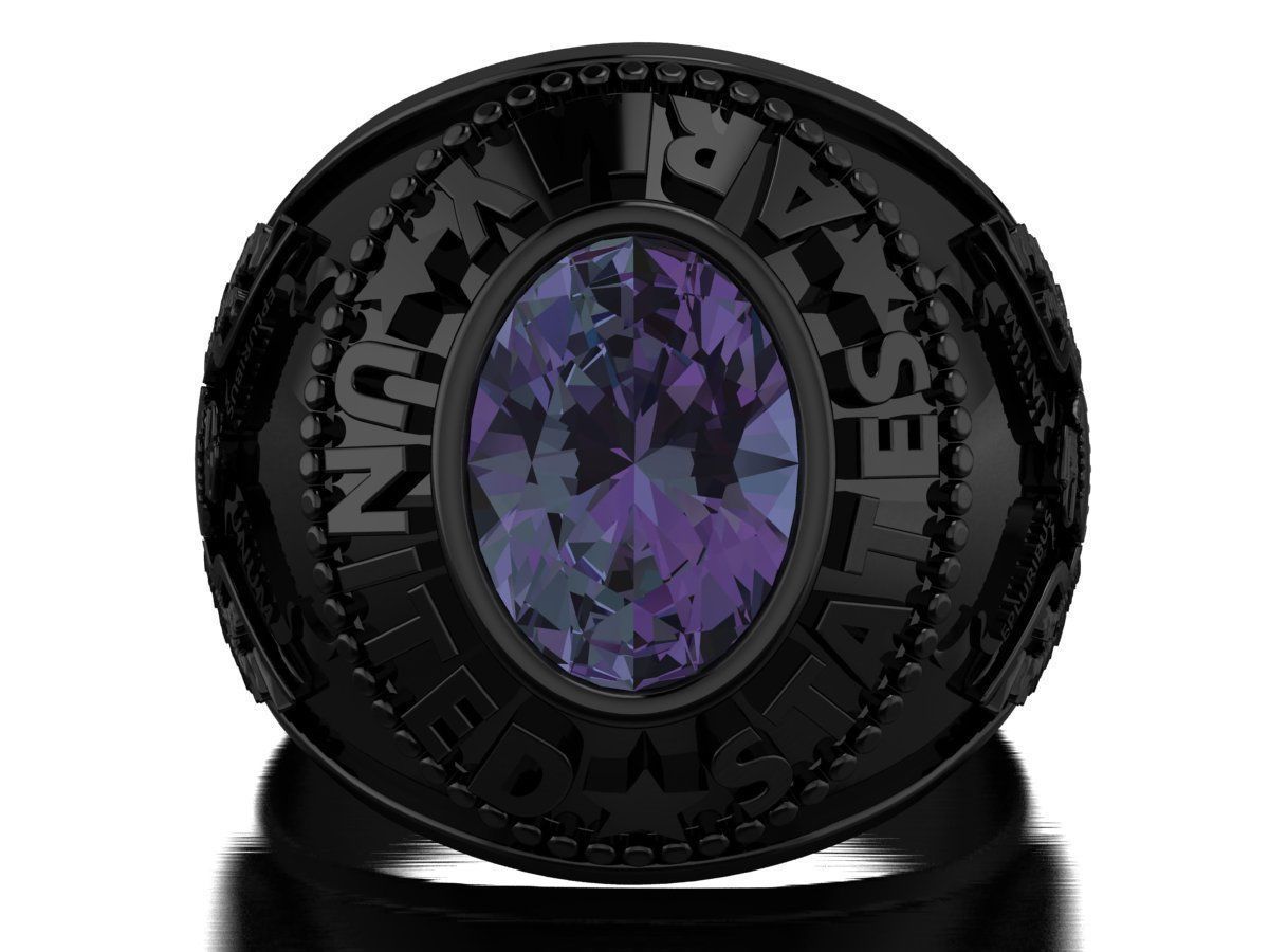 us army ring 3D print model_3