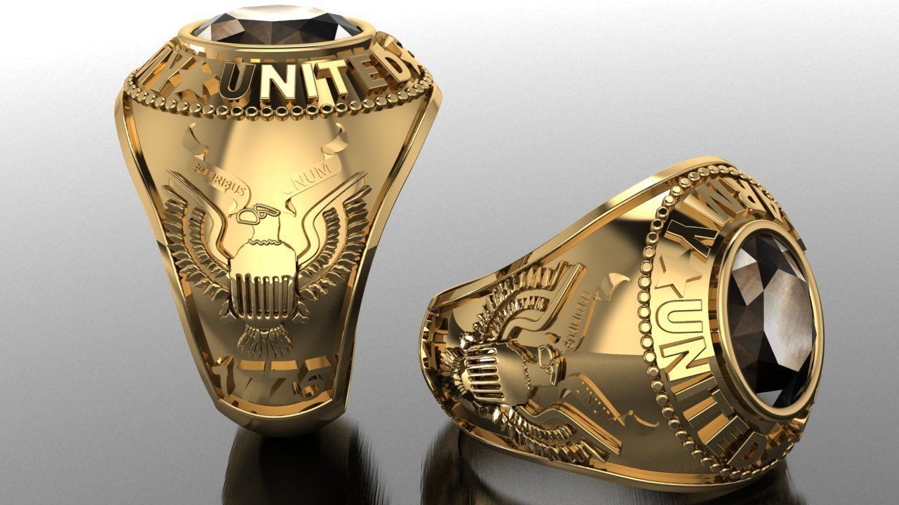 us army ring 3D print model_2