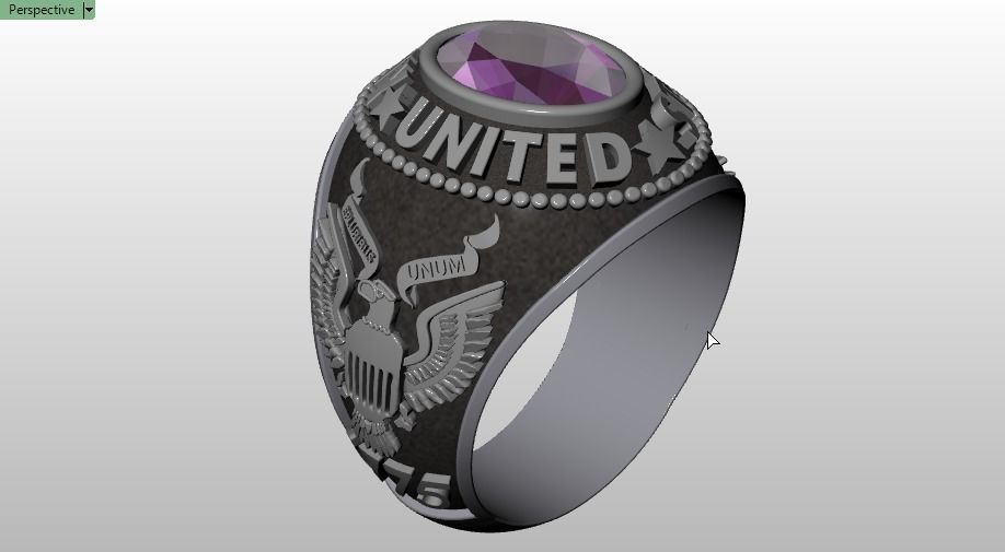 us army ring 3D print model_14