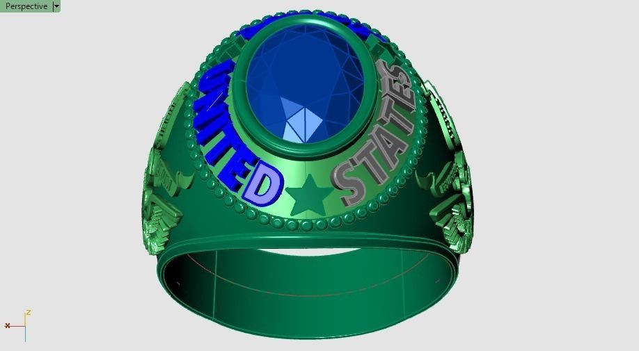 us army ring 3D print model_16