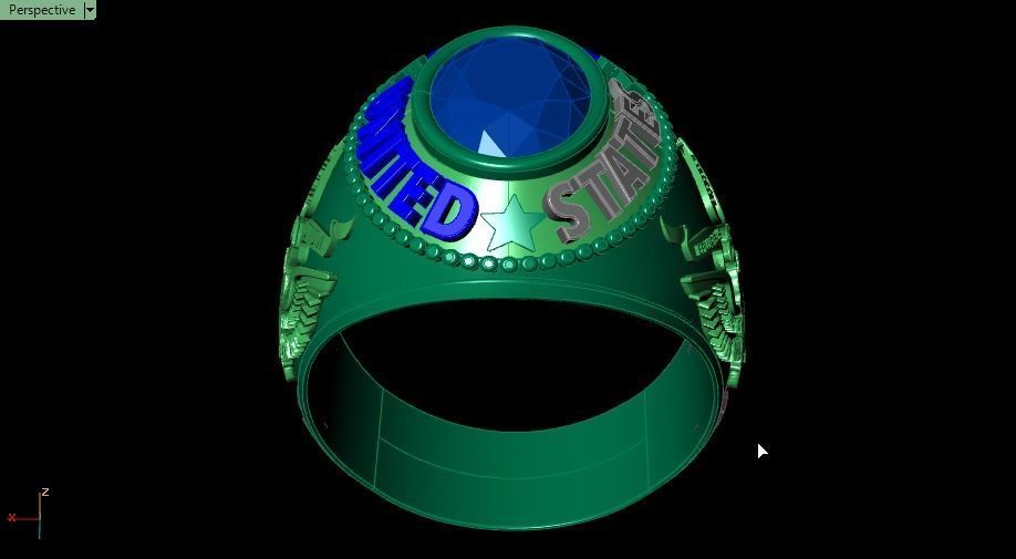 us army ring 3D print model_11