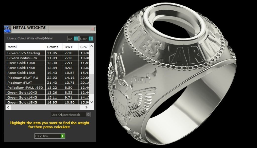 us army ring 3D print model_24