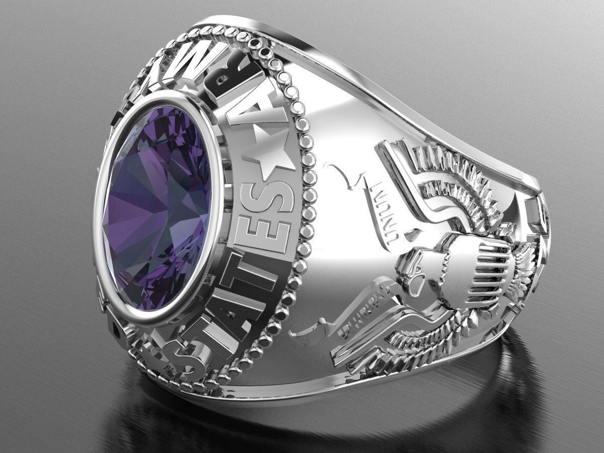 us army ring 3D print model_4