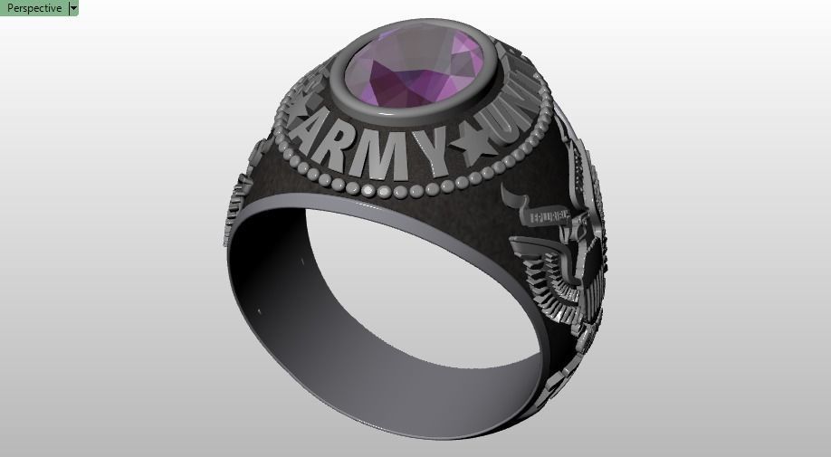 us army ring 3D print model_13