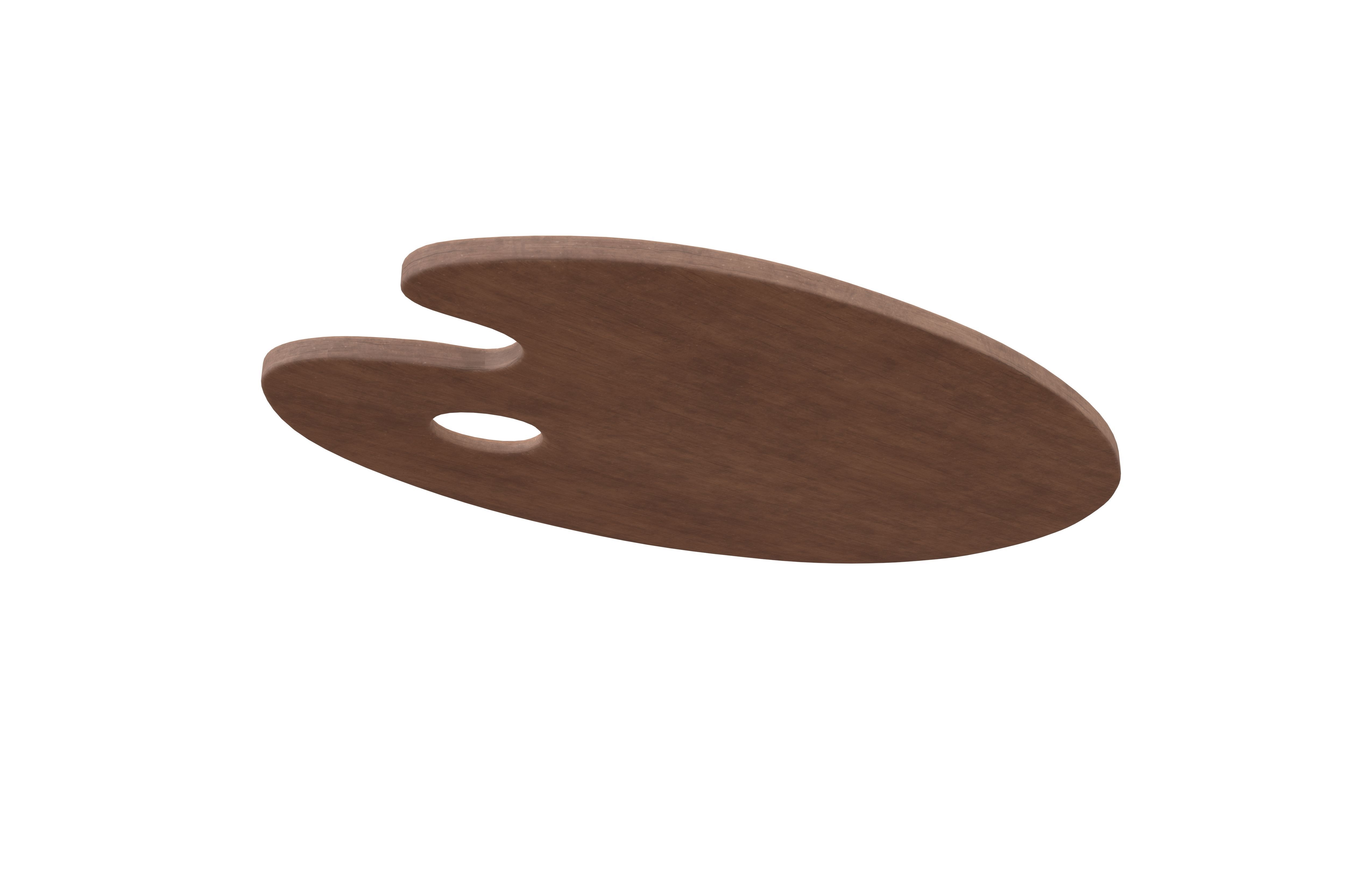 Artist Palette v1 001 Low-poly 3D model_4