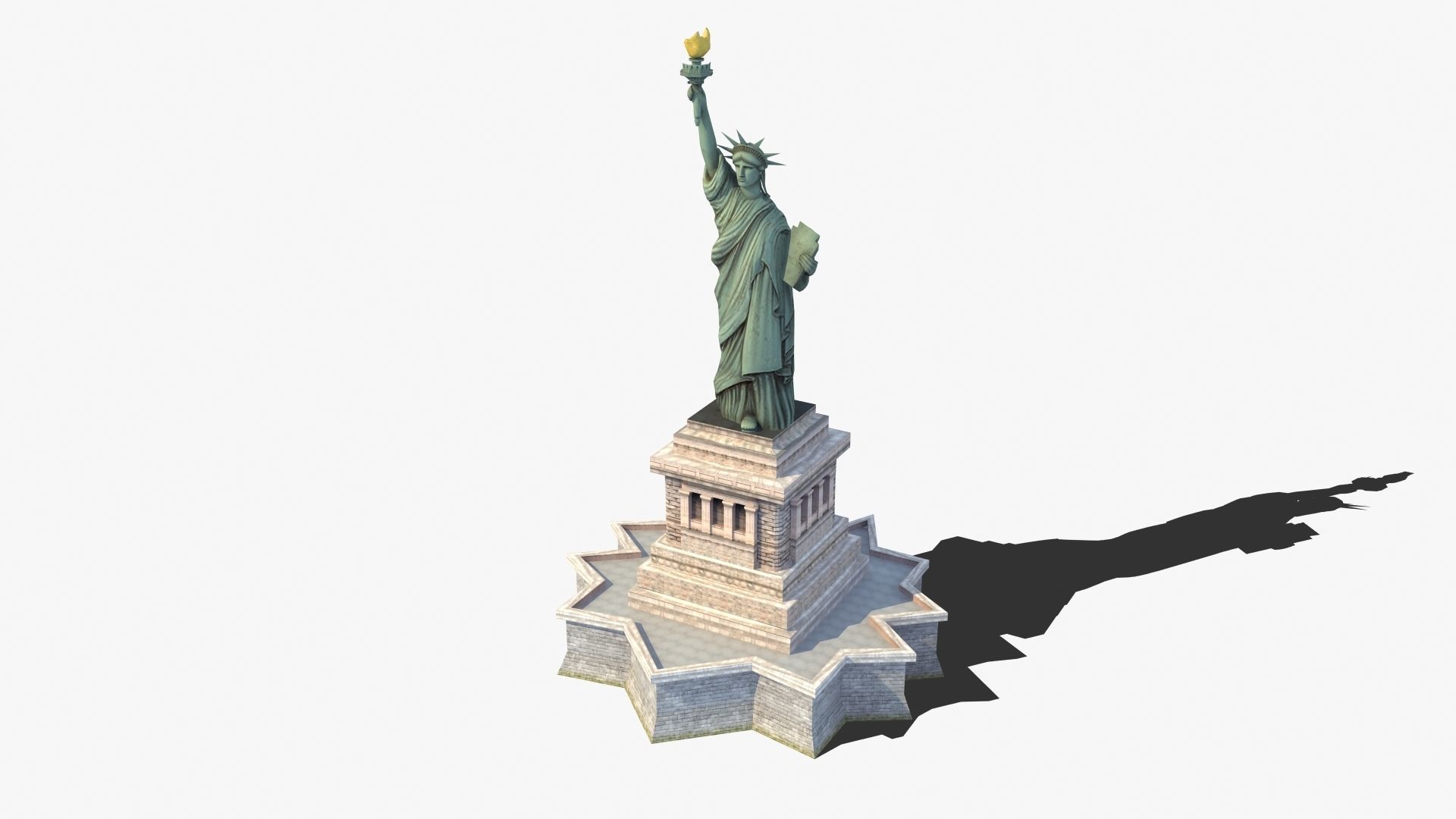 Statue of Liberty VR Low-poly 3D model_23