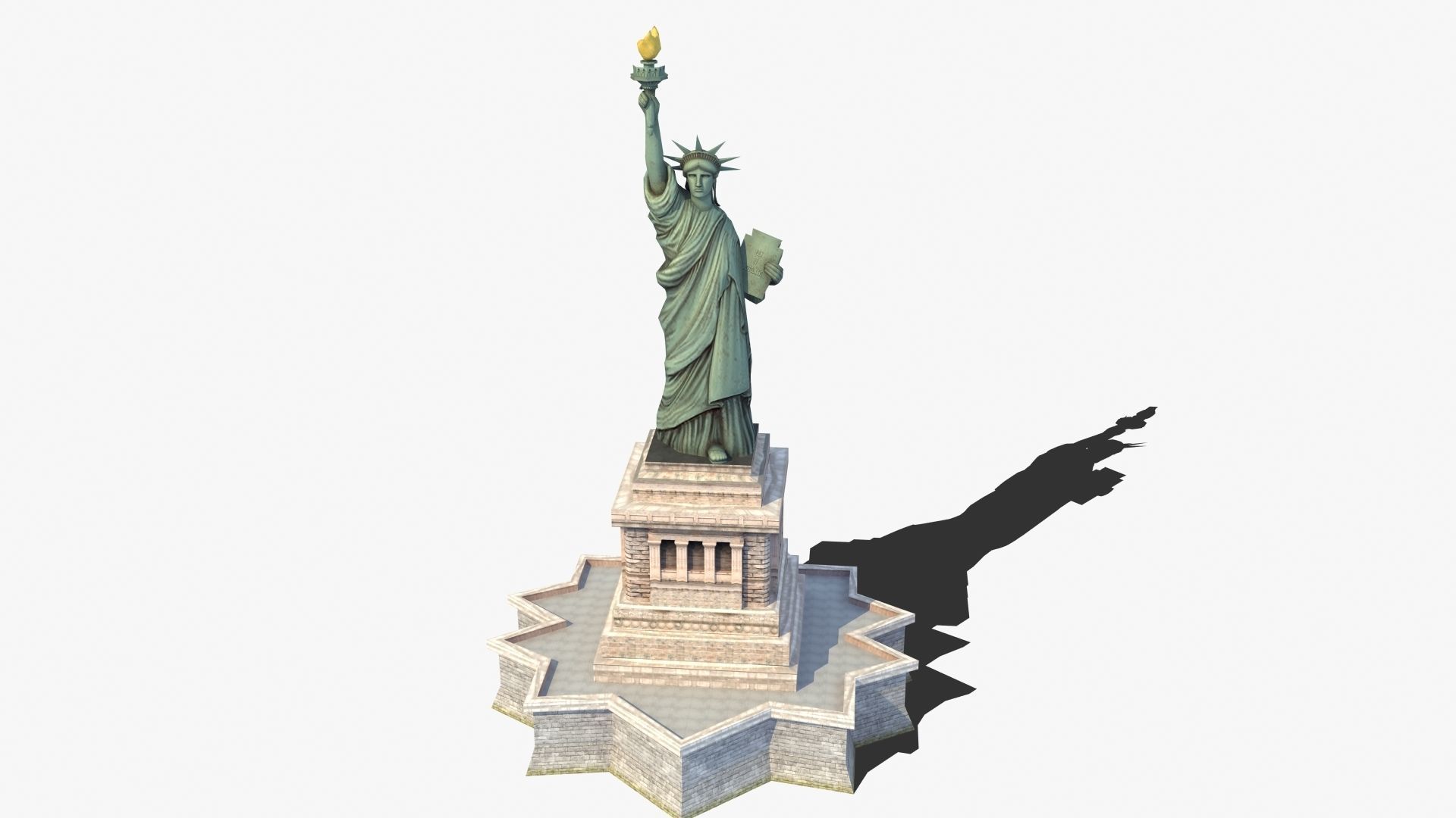 Statue of Liberty VR Low-poly 3D model_42