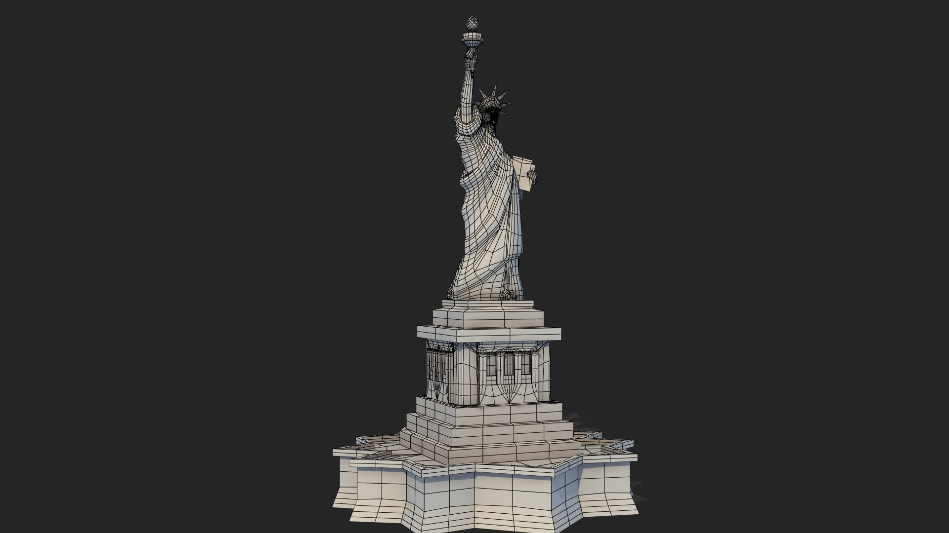 Statue of Liberty VR Low-poly 3D model_3