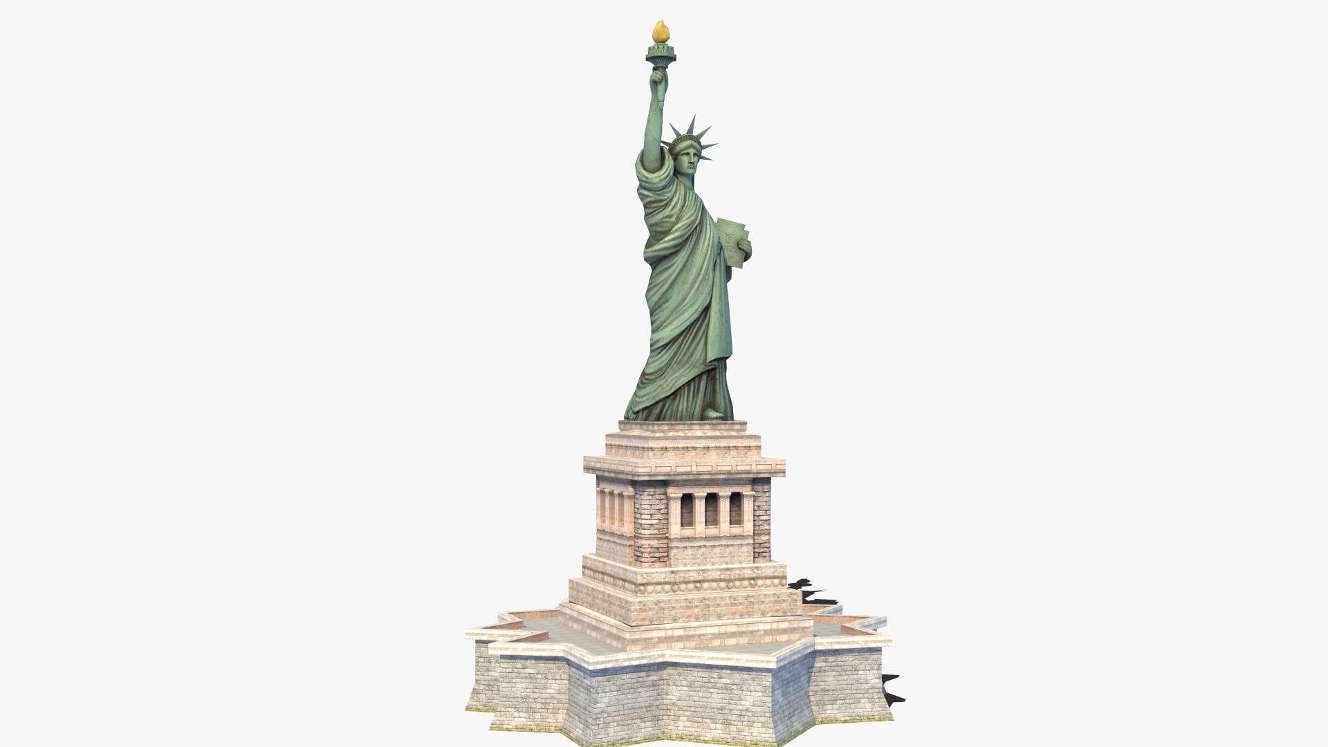 Statue of Liberty VR Low-poly 3D model_26