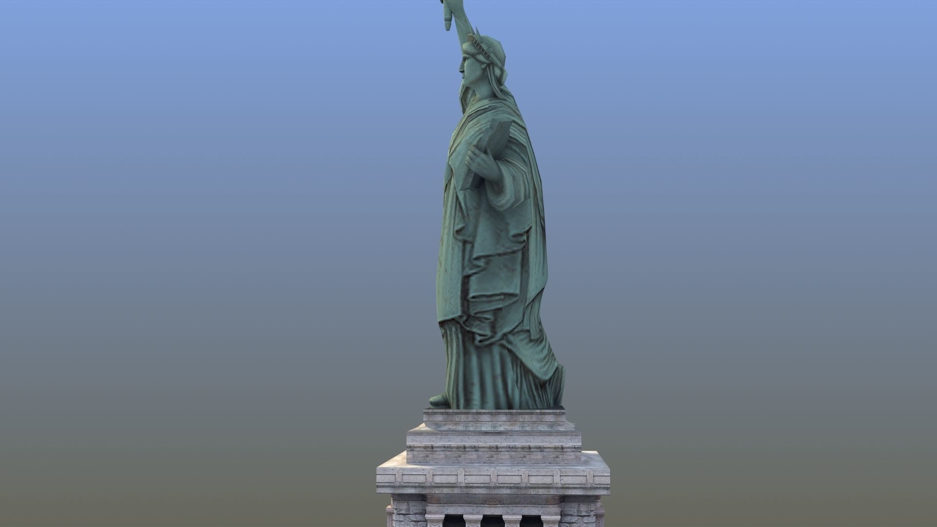 Statue of Liberty VR Low-poly 3D model_10