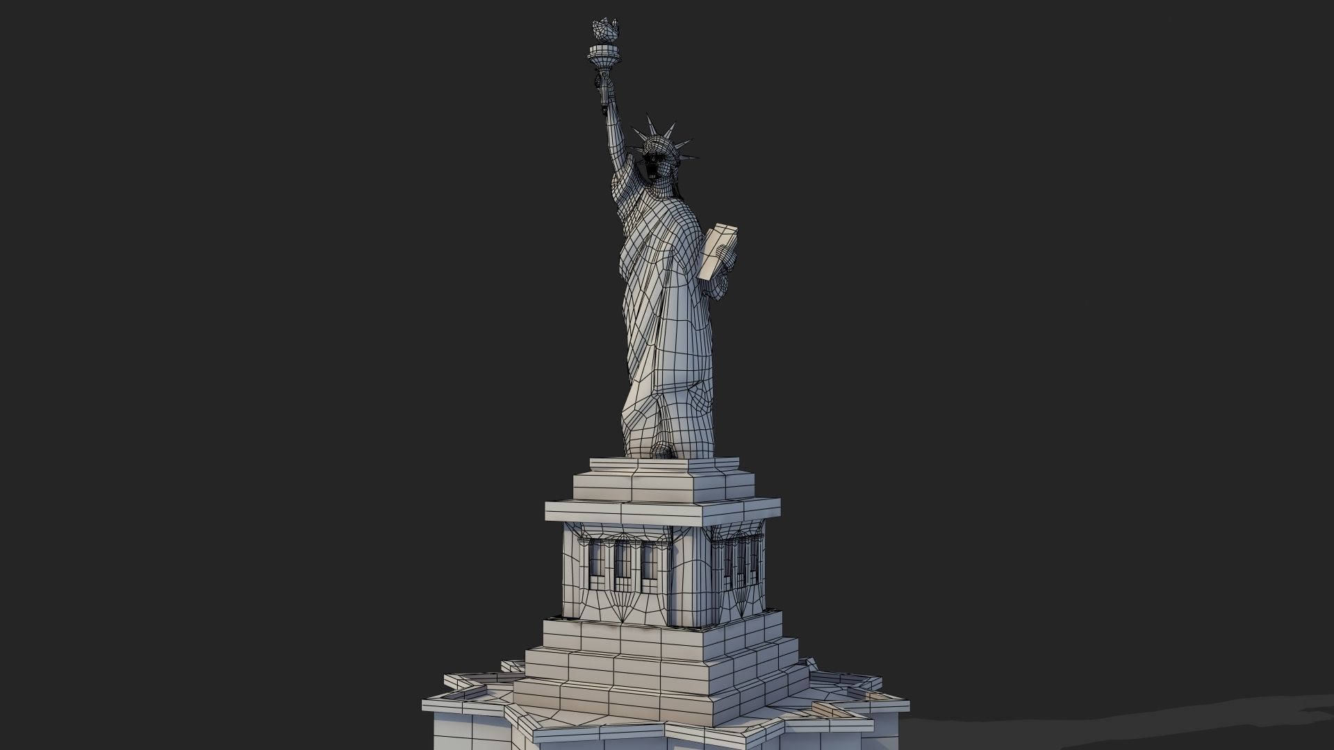 Statue of Liberty VR Low-poly 3D model_43