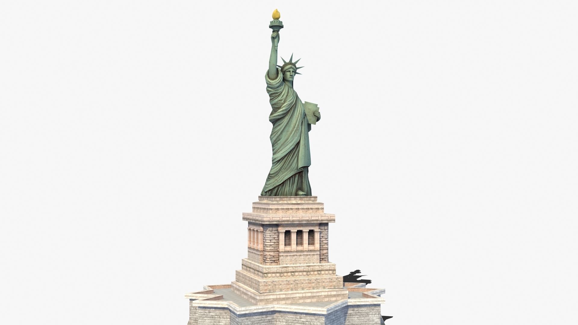 Statue of Liberty VR Low-poly 3D model_27
