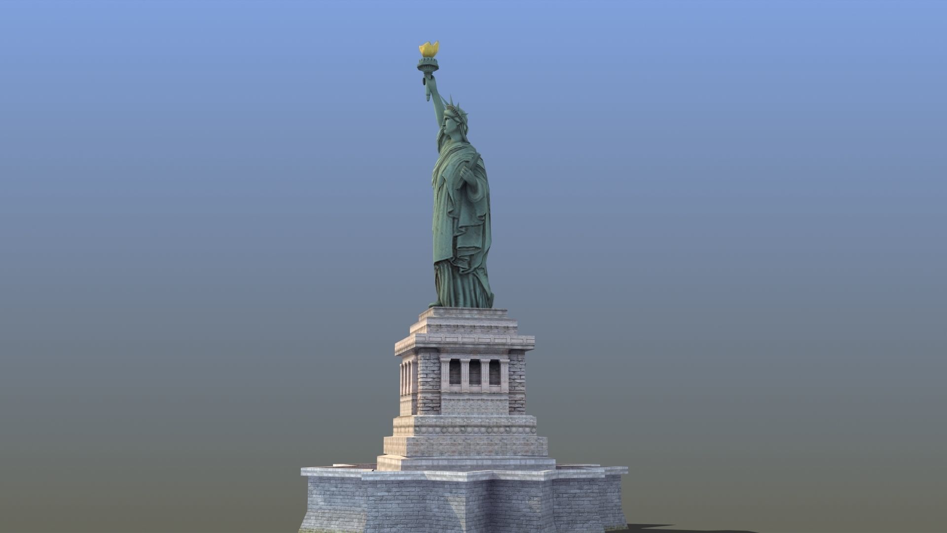 Statue of Liberty VR Low-poly 3D model_17