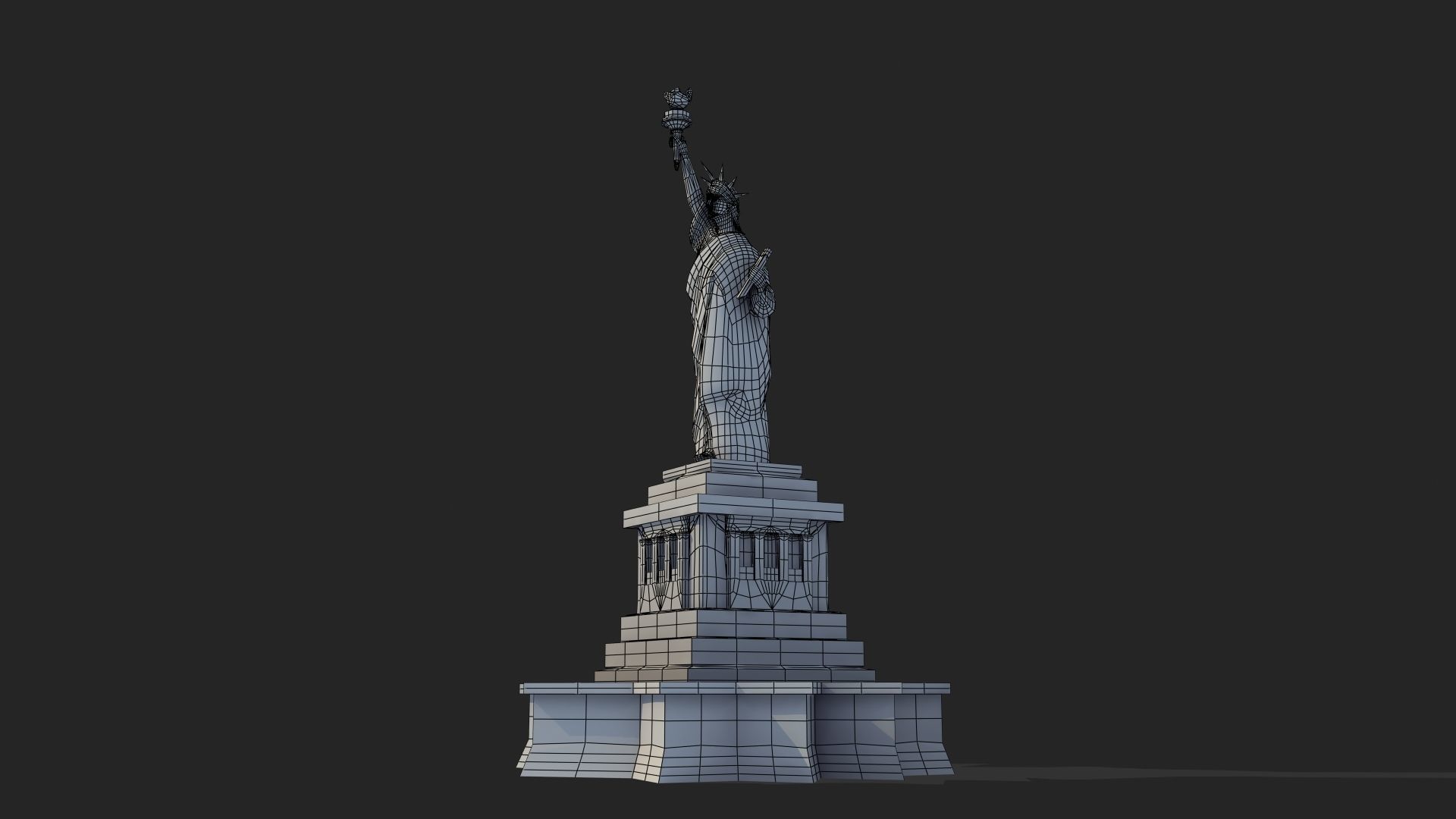 Statue of Liberty VR Low-poly 3D model_48
