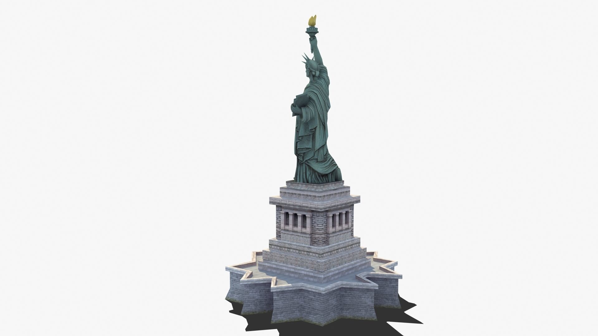 Statue of Liberty VR Low-poly 3D model_36