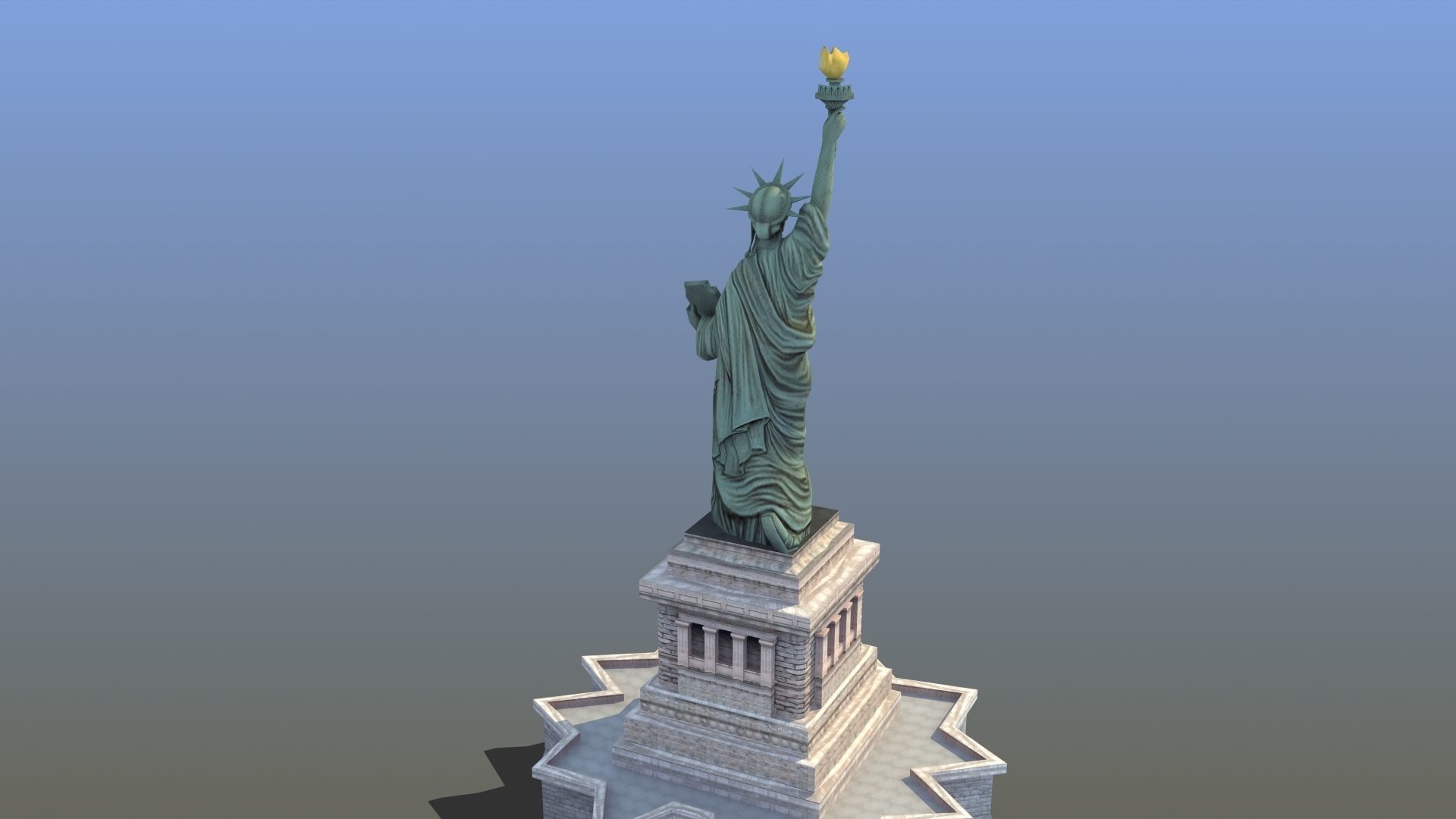 Statue of Liberty VR Low-poly 3D model_13