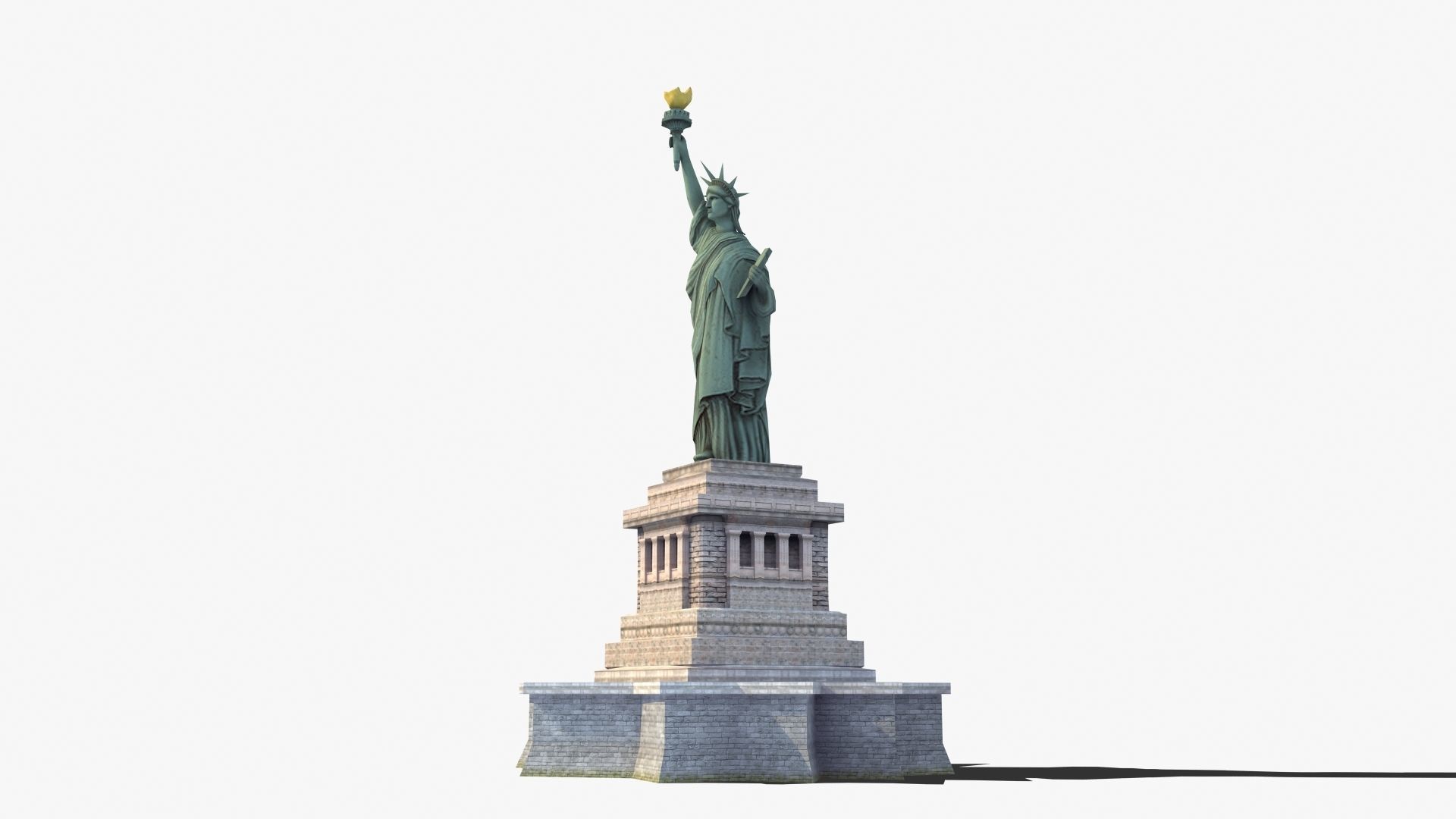 Statue of Liberty VR Low-poly 3D model_39