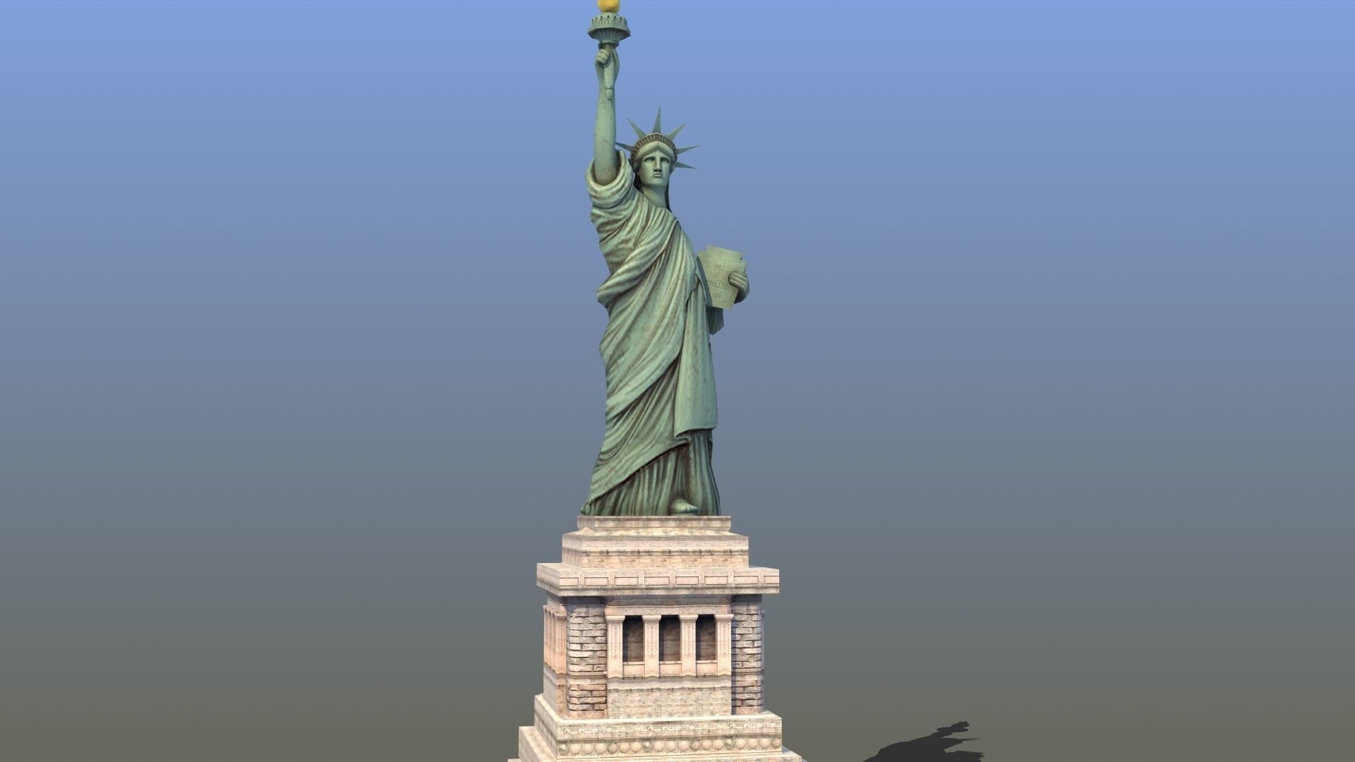 Statue of Liberty VR Low-poly 3D model_7
